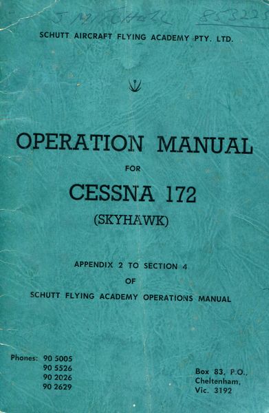  - Operation Manual for Cessna 172 (Skylane).