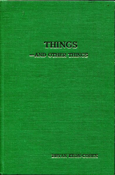 KEON-COHEN, BRYAN. - Things - And Other Things.
