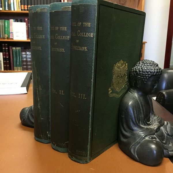MUNK, WILLIAM. - The Roll Of The Royal College Of Physicians Of London; Comprising Biographical Sketches of all the eminent physicians whose names are recorded in the annals from the foundation of the College in 1518 to its removal in 1825, from Warick Lane to pall mall East. In Three Volumes.