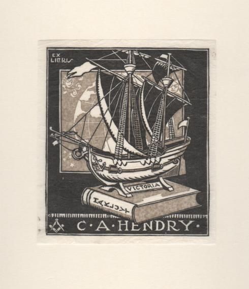 PERROTTET, GEORGE DAVID. - Bookplate: C A. Hendry.