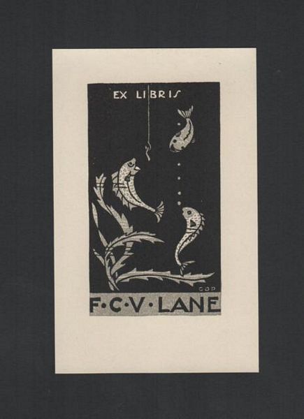 PERROTTET, GEORGE DAVID. - Bookplate: Ex Libris F.C.V. Lane.