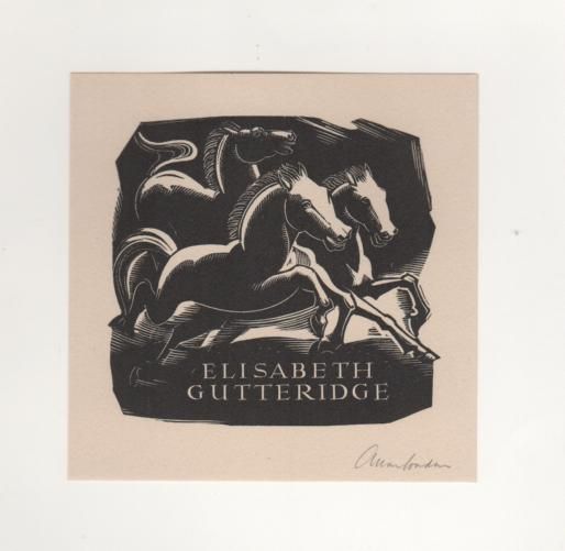 JORDAN, ALLAN. - Bookplate: Elisabeth Gutteridge.
