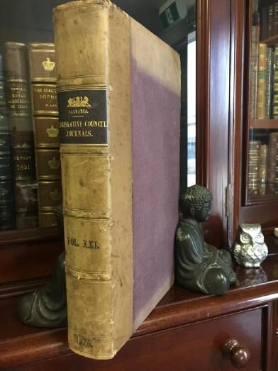NOWELL, E. C. Government Statistician. - Statistics of The Colony Of Tasmania for the Year 1874. Compiled in The Office of The Government Statistician from Official Records. Contained within Tasmanian. Legislative Council Journals Volume xxi. 1875.