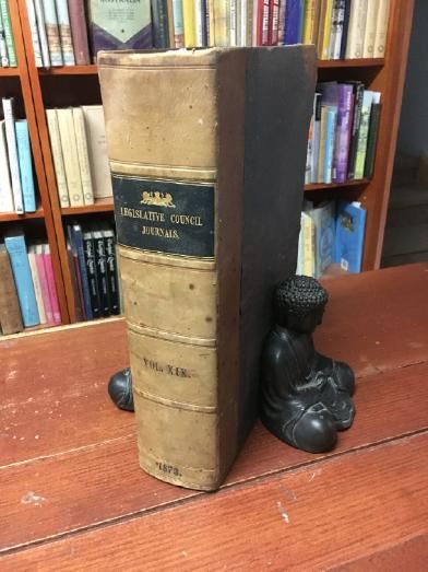 NOWELL, E. C. Government Statistician. - Statistics of The Colony Of Tasmania for the Year 1872. Compiled in The Office of The Government Statistician from Official Records. Contained within Tasmanian. Legislative Council Journals Volume XIX. 1873.