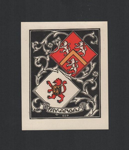 PERROTTET, GEORGE DAVID. - Bookplate: Fay Angas.