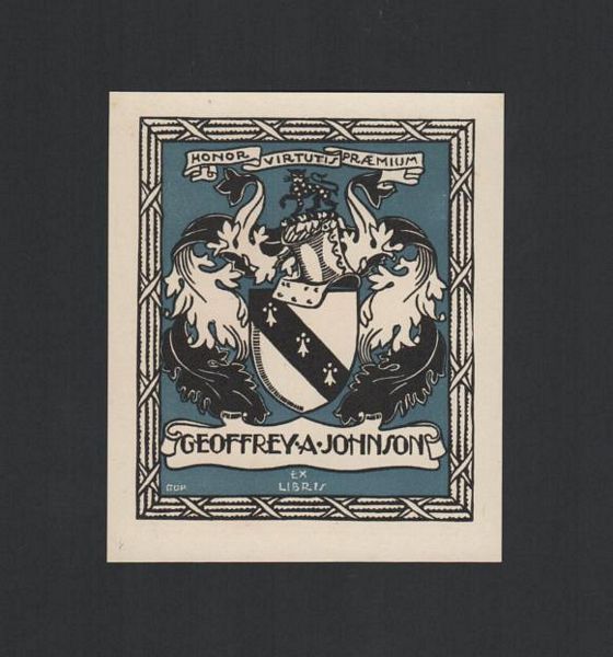 PERROTTET, GEORGE DAVID. - Bookplate: Geoffrey A Johnson.