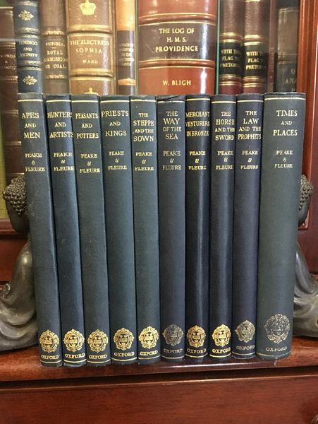 PEAKE, HAROLD; FLEURE, HERBERT JOHN. - The Corridors of Time. Volumes 1 - 10 (Complete Set).