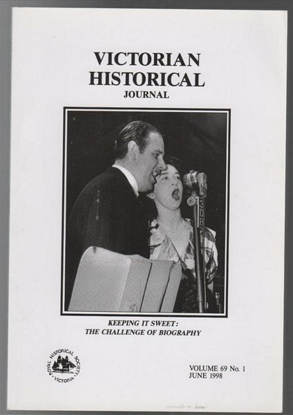 FLOOD, MARGARET. - Baby Boon: The Infant Welfare Movement in Victoria. Contained in the Victorian Historical Journal. June 1998. Volume 69, Number 1.