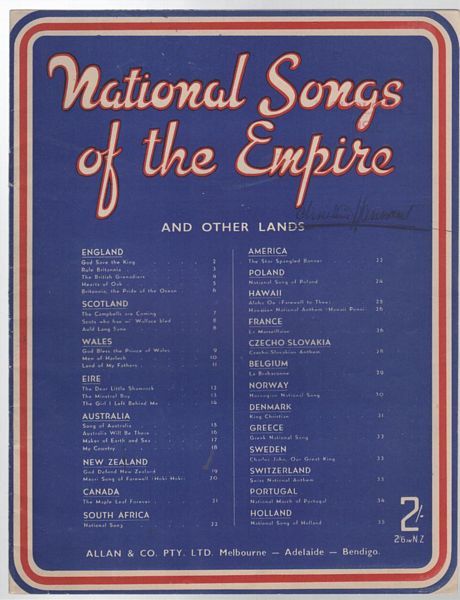 Allan & Co. - National Songs of the Empire and Other lands.