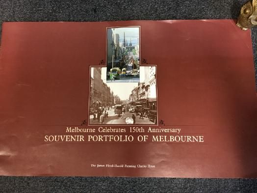 The James Flood - Harold Paynting Charity Trust. - Melbourne Celebrates 150th Anniversary : Souvenir Portfolio Of Melbourne.