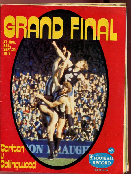 AFL - 1979 AFL Football Record Grand Final. Carlton v Collingwood. MCG, Melbourne Australia. September 29, 1979. Vol. 68, No. 48.