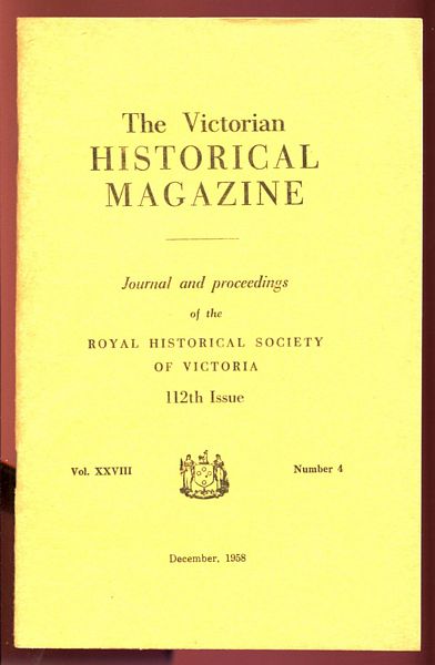 HOLLINSHED, C. N. - The Nepean Peninsula in the Nineteenth Century. Contained In The Victorian Historical Magazine. Issue 112 Vol. XXVIII No. 4. December, 1958.