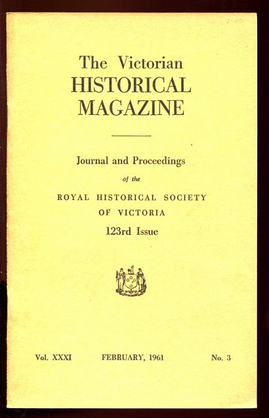 MACDONALD, COLIN. - The Residential Component of University Education. Contained In The Victorian Historical Magazine. Issue 123 Vol. XXXI No. 3. February, 1961.