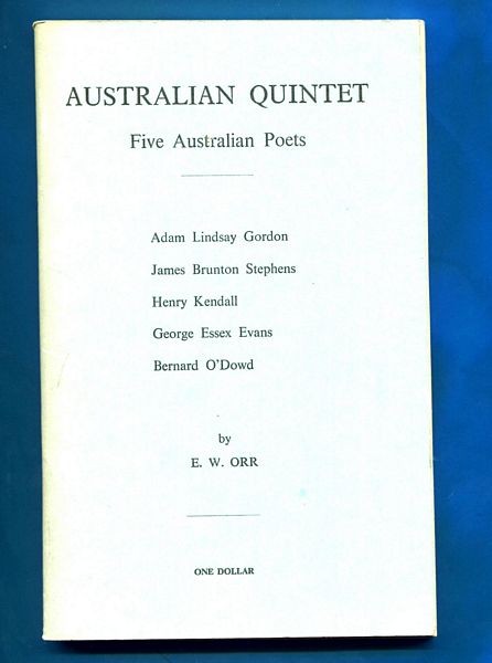 ORR, E. W. - Australian Quintet. Five Australian Poets.