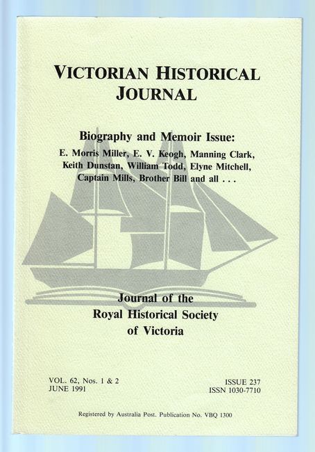 PEAR, DAVID A. - Muscular Christianity: The Rev. R. G. Nichols in Fitzroy, 1925 - 1942. Contained in The Victorian Historical Journal. Issue 237, Vol. 62, Nos. 1 & 2. June 1991.