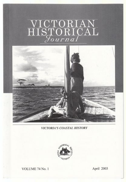 PASCOE, ROBERT. - Understanding Colonial Australia Through Football. Contained in The Victorian Historical Journal. Issue 259, Vol. 74, No. 1. April 2003.