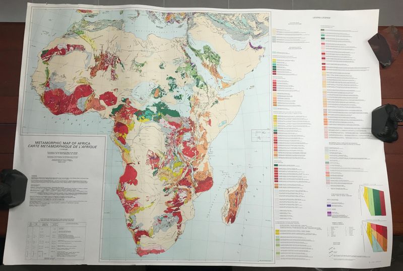  - Metamorphic Map Of Africa. Carte Metamorphique De Lfrique Commission for the Geological Map of the World