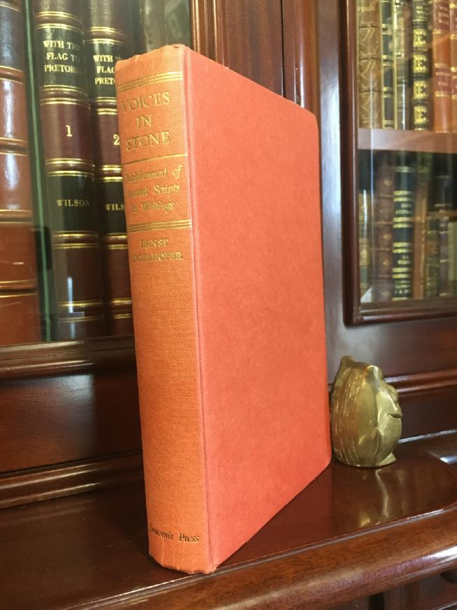 DOBLHOFER, ERNST. - Voices In Stone, The Development of Ancient Scripts and Writings. Translated by Mervyn Savill.