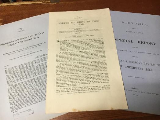 MELBOURNE AND HOBSON'S BAY UNITED RAILWAY. - Memorandum of Agreement made between the Directors of the Melbourne and Hobson's Bay United Railway Company and the Government for the purchase of the Company.