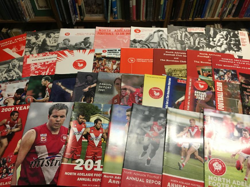 NORTH ADELAIDE FOOTBALL CLUB. - North Adelaide Football Club. Annual Report and Balance Sheet. (35 reports between 1978 and 2017). (Missing 1979, 1987, 1989, 1998, 2013 & 2014).