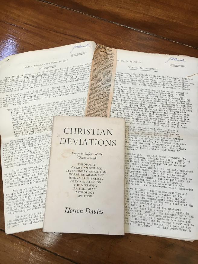 DAVIES, HORTON. - Christian Deviations: Essays in Defence of the Christian Faith.