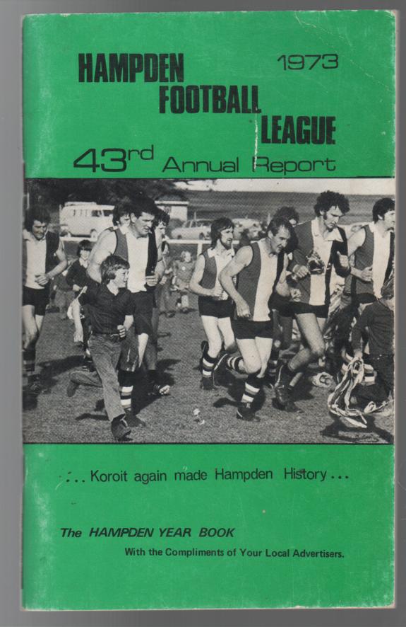  - Hampden Football League. 43rd Annual Report.