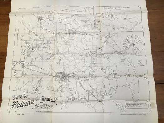 VICTORIA, DEPARTMENT OF CROWN LANDS AND SURVEY. - Tourist Map of Ballarat and Creswick Districts/ Photo Lithographed at the Department of lands and Survey, Melbourne by W. J. Butson 1925.