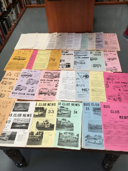 JONES, GRAHAM: Editor. - Bus Club News: Magazine of the North Sydney Boys' High Bus Club. Issue No. 1 August 1971 to Issue No. 36 February 1975. (Complete run of all issues printed).
