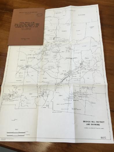 DICKINSON, K. J. - Mining History of the Silver, Lead, Zinc, and Copper Mines of the Broken Hill District to 1939, excluding the Main Line of Lode. Department of Mines, Geological Survey of New South Wales, Bulletin No. 21.