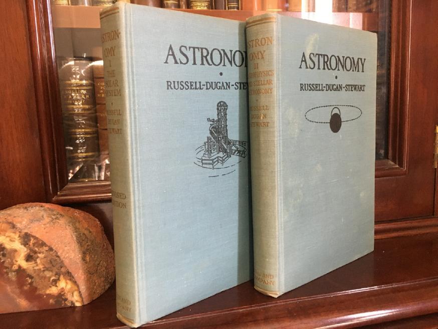 RUSSELL, HENRY NORRIS; DUGAN, RAYMOND SMITH; STEWART, JOHN QUINCY. - Astronomy , A Revision of Young's Manual of Astronomy. Volume. I. The Solar System. Volume. II. Astrophysics and Stellar Astronomy.