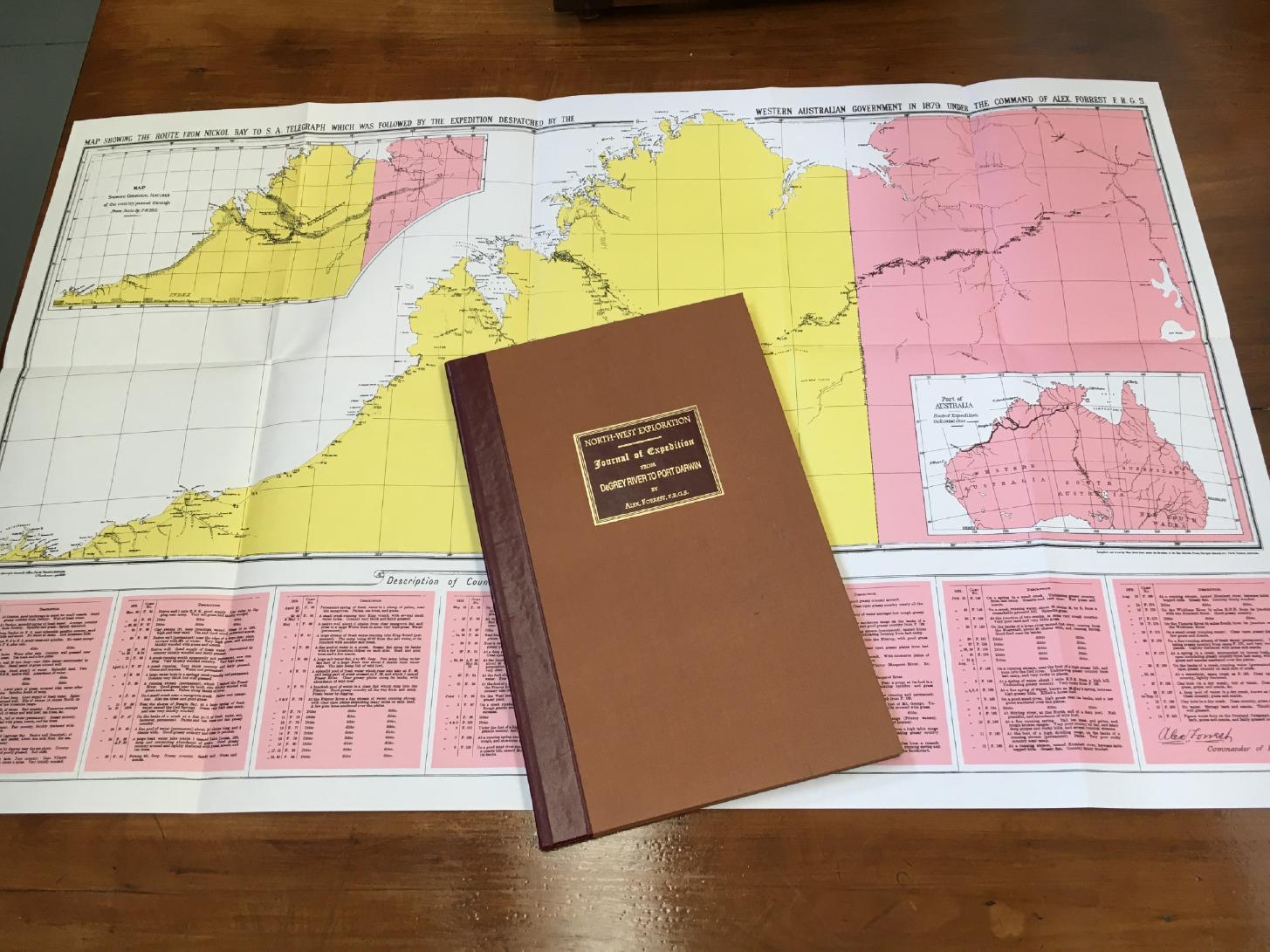 FORREST, ALEX. - North-West Exploration. Journal Of Expedition From DeGrey To Port Darwin. This is a Limited Edition of 400 copies, the first Seventy Five of which are Bound in Half Leather. Copy No. 34.