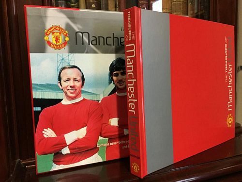 PILGER, SAM. - The Treasures of Manchester United. Contains never-before-published Removable Documents and Items of Football Memorabilia.