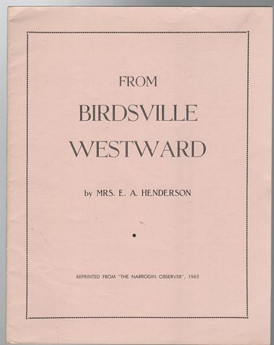 HENDERSON, MRS. E. A. - From Birdsville Westward.