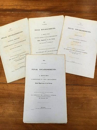 COLONY OF VICTORIA, - Penal Establishments. Four reports for the years 1854 and 1855 containing Reports from Inspector General of Penal Establishments upon the Penal Department of the Colony.
