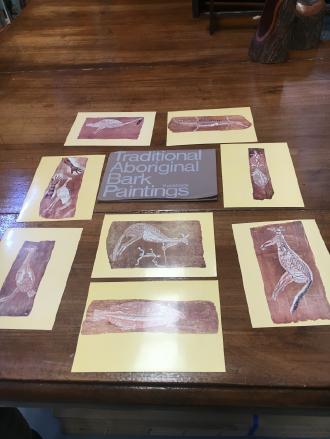 POSTCARDS. - Traditional Aboriginal Bark Paintings: 8 Postcards.