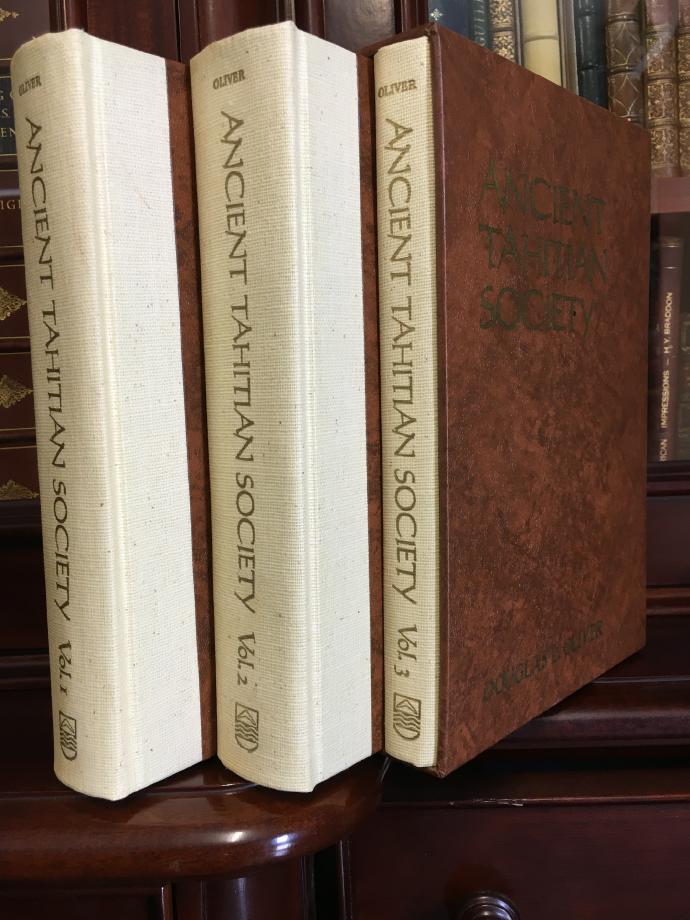 OLIVER, DOUGLAS L. - Ancient Tahitian Society. (Three Volume Set).