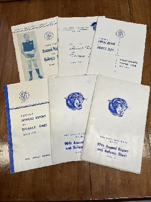 SOUTH ADELAIDE FOOTBALL CLUB. - South Adelaide Football Club. Annual Report and Balance Sheet for Seasons 1955, 1958, 1959, 1962, 1972 & 1973. (Six Reports).